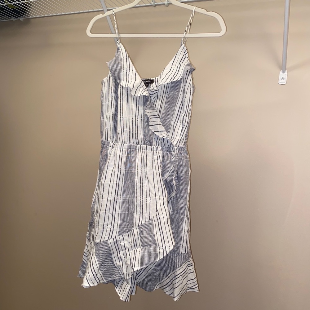 Express mock wrap style mini dress size small